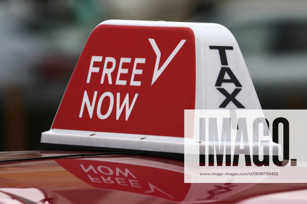 Brands And Daily Life In Warsaw Freenow taxi sign is seen in Warsaw, Poland on February 25, 2026. Warsaw Poland