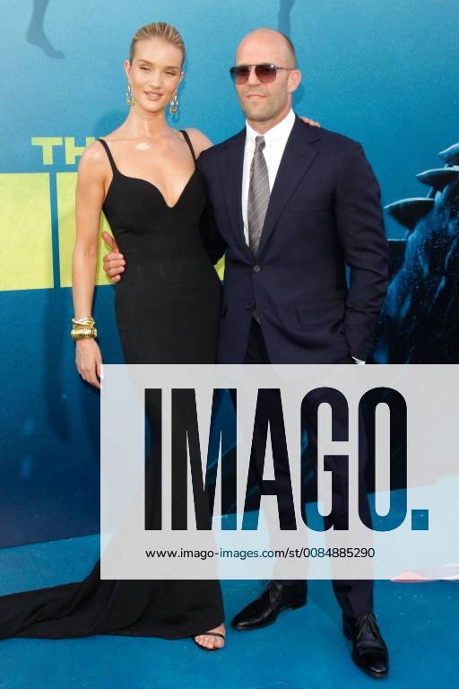 Rosie Huntington-Whiteley, Jason Statham at the Premiere of Warner Bros The Meg held at the TCL Chinese Theatre in Hollywood, CA