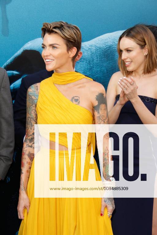 Ruby Rose, Jessica McNamee at the Premiere of Warner Bros The Meg held at the TCL Chinese Theatre in Hollywood, CA