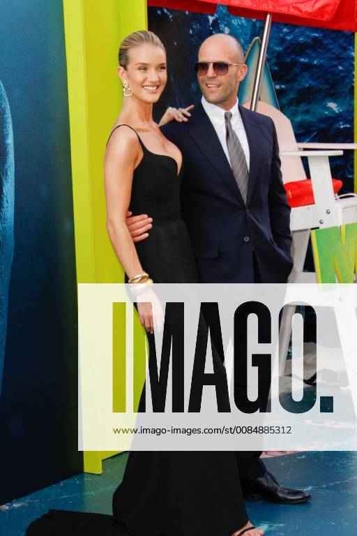Rosie Huntington-Whiteley, Jason Statham at the Premiere of Warner Bros The Meg held at the TCL Chinese Theatre in Hollywood, CA