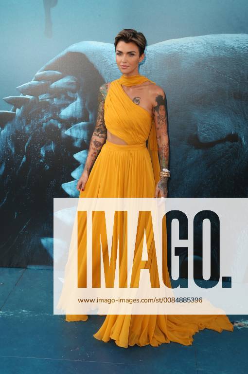 HOLLYWOOD, CA - August 6: Ruby Rose, at Warner Bros. Pictures And Gravity Pictures Premiere Of The Meg at TCL Chinese Theatre IMAX in Hollywood, California on August 6, 2018.