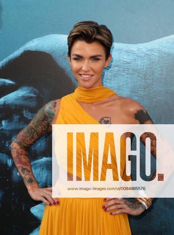 Hollywood, California - Ruby Rose. Warner Bros. Pictures And Gravity Pictures Premiere Of The Meg held at TCL Chinese Theatre IMAX. Photo Credit: Faye Sadou AdMedia 229139 2018-08-06 CA Hollywood Etats-Unis