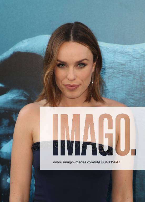 HOLLYWOOD, CA - August 6: Jessica McNamee, at Warner Bros. Pictures And Gravity Pictures Premiere Of The Meg at TCL Chinese Theatre IMAX in Hollywood, California on August 6, 2018.