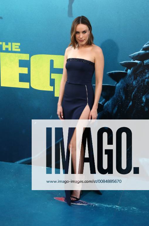 HOLLYWOOD, CA - August 6: Jessica McNamee, at Warner Bros. Pictures And Gravity Pictures Premiere Of The Meg at TCL Chinese Theatre IMAX in Hollywood, California on August 6, 2018.