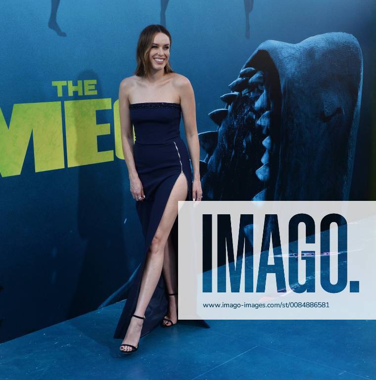 Cast member Jessica McNamee attends the premiere of the sci-fi motion picture thriller The Meg at TCL Chinese Theatre in the Hollywood section of Los Angeles on August 6, 2018. Storyline: After escaping an attack by what he claims was a 70-foot shark, Jonas Taylor must confront his fears to save those trapped in a sunken submersible. LAP2018080629 JIMxRUYMEN