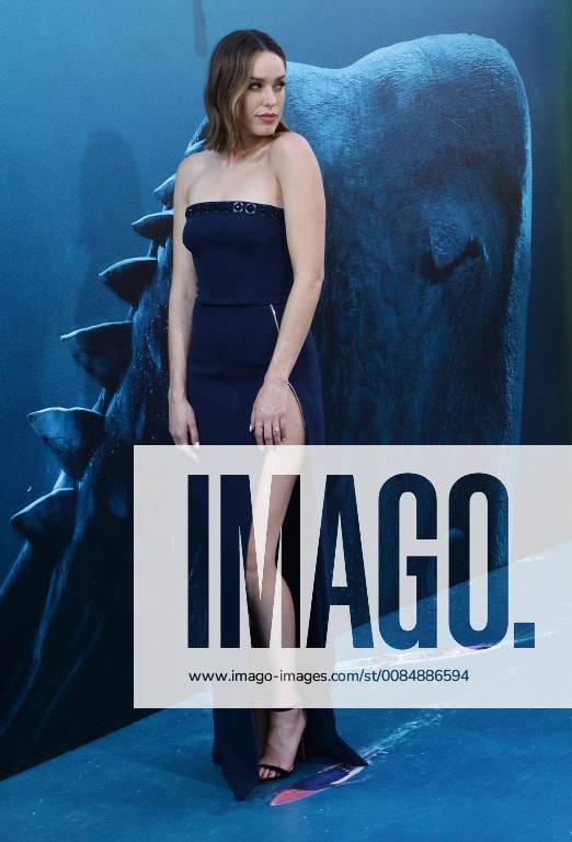 Cast member Jessica McNamee attends the premiere of the sci-fi motion picture thriller The Meg at TCL Chinese Theatre in the Hollywood section of Los Angeles on August 6, 2018. Storyline: After escaping an attack by what he claims was a 70-foot shark, Jonas Taylor must confront his fears to save those trapped in a sunken submersible. LAP2018080628 JIMxRUYMEN