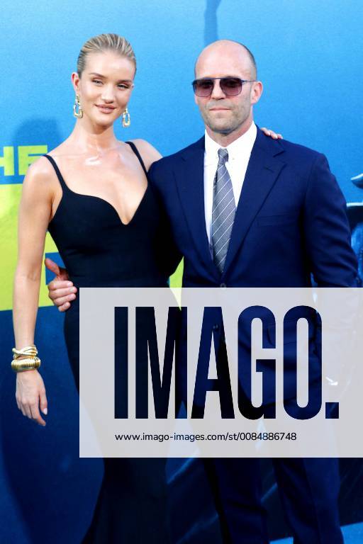 Rosie Huntington Whiteley and Jason Statham at The Meg Film Premiere on 6th Aug 2018 in Hollywood Los Angeles The Meg Film Premiere in Hollywood Los Angeles 2018