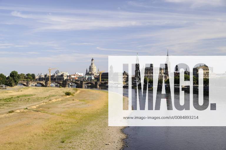 Low Water 2018 Dresden Saxony Germany Europe