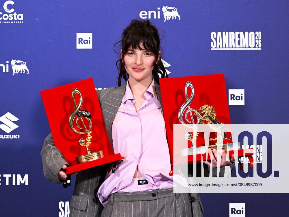 Entertainment Themen der Woche Sanremo, 76th Italian Song Festival. Photocall featuring Angelica Bove, winner of the Critics and Press Room Award.