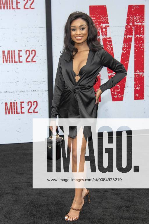 Desiree Mitchell the actress at the Mile 22 movie premiere on 9 08,2018 in Los Angeles Mile 22 movie premiere in Los Angeles 2018
