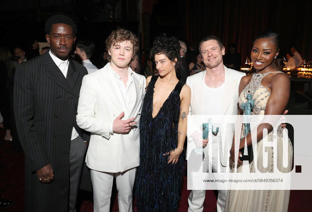 LOS ANGELES, CA - MARCH 1: Damson Idris, Christian Convery, Odessa A zion, Jack O Connell and Jayme Lawson at the 2026 Screen Actors Guild Awards After Party at the Shrine Auditorium in Los Angeles, California on March 1, 2026.