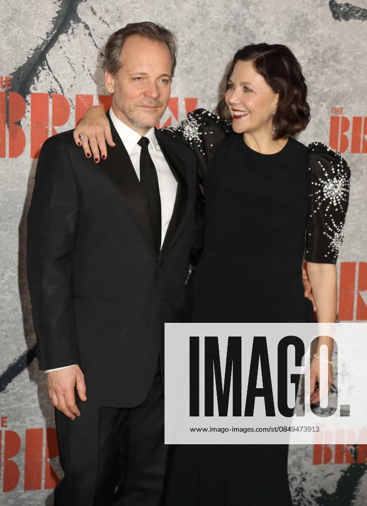 Actor PETER SARSGAARD and his wife actor director MAGGIE GYLLENHAAL seen at the arrivals for the New York premiere of The Bride held at The Rose Theater at Jazz at Lincoln Center. New York USA - ZUMAk03_ 20260303_zaf_k03_044