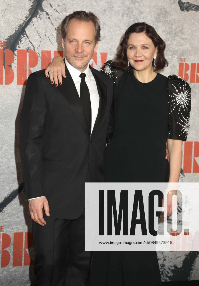 Actor PETER SARSGAARD and his wife actor director MAGGIE GYLLENHAAL seen at the arrivals for the New York premiere of The Bride held at The Rose Theater at Jazz at Lincoln Center. New York USA - ZUMAk03_ 20260303_zaf_k03_047
