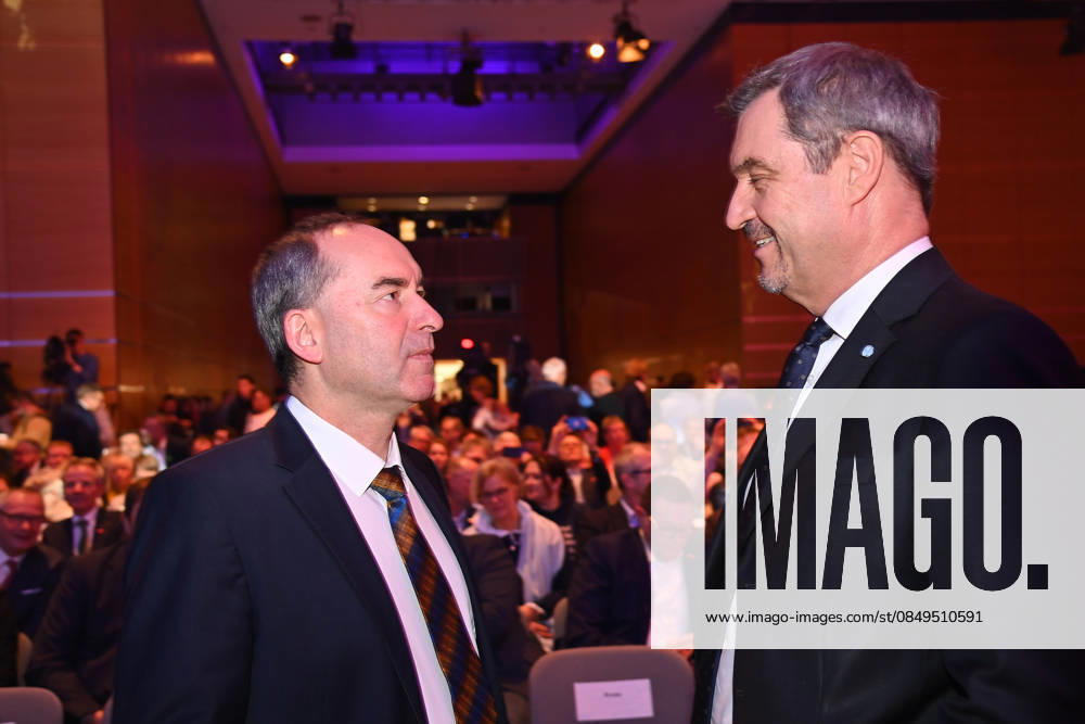 From left Hubert AIWANGER Free Voters, Bavarian Minister of Economic Affairs, Markus SOEDER State Premier of Bavaria and CSU Chairman ZDH Forum on the occasion of the International Craft Fair IHM Munich on 04 03 2026