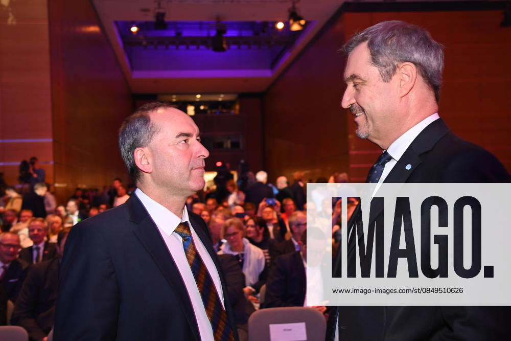 From left Hubert AIWANGER Free Voters, Bavarian Minister of Economic Affairs, Markus SOEDER State Premier of Bavaria and CSU Chairman ZDH Forum on the occasion of the International Craft Fair IHM Munich on 04 03 2026