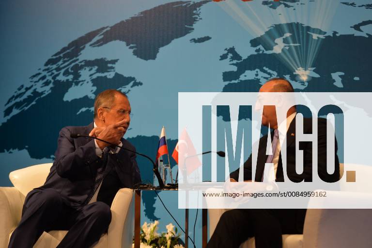 Russian Foreign Minister Sergei Lavrov meets with Turkey Foreign Minister Mevlut Cavusoglu in Ankara, Turkey, 14th August, 2018 16086464