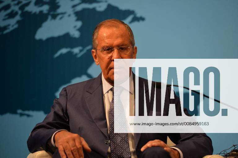 Russian Foreign Minister Sergei Lavrov meets with Turkey Foreign Minister Mevlut Cavusoglu in Ankara, Turkey, 14th August, 2018 16086465