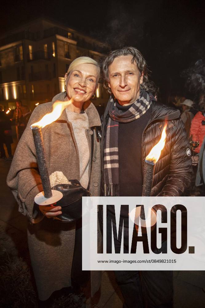 Abb Sanna Englund and Marco Fischer husband as guests on the beach Falckellauf at 10 years Baltic Lights 2026 celebrity charity sled dog race in favor of Welthungerhilfe at the Baltic Sea between the sea bridge Ahlbeck and the sea bridge Heringsdorf , Friday 06 03 2026 in Heringsdorf MV Germany