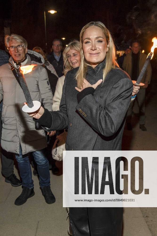 Abb Janine Kunze as a guest on the beach Falckellauf at 10 years Baltic Lights 2026 celebrity charity sled dog race in favor of Welthungerhilfe at the Baltic Sea between the sea bridge Ahlbeck and the sea bridge Heringsdorf , Friday 06 03 2026 in Heringsdorf MV Germany