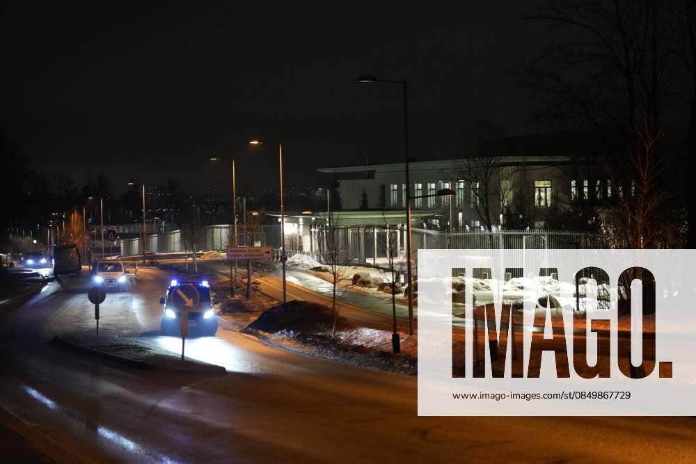 Explosion at the U.S. Embassy in Oslo Oslo, Norway 20260308 Large police resources are in place at the U.S. Embassy tonight after a loud bang was reported at the site No injuries have been reported Photo Javad Parsa NTB Oslo Norway FsAluPaVYA Ref BNC FsAluPaVYA jpg