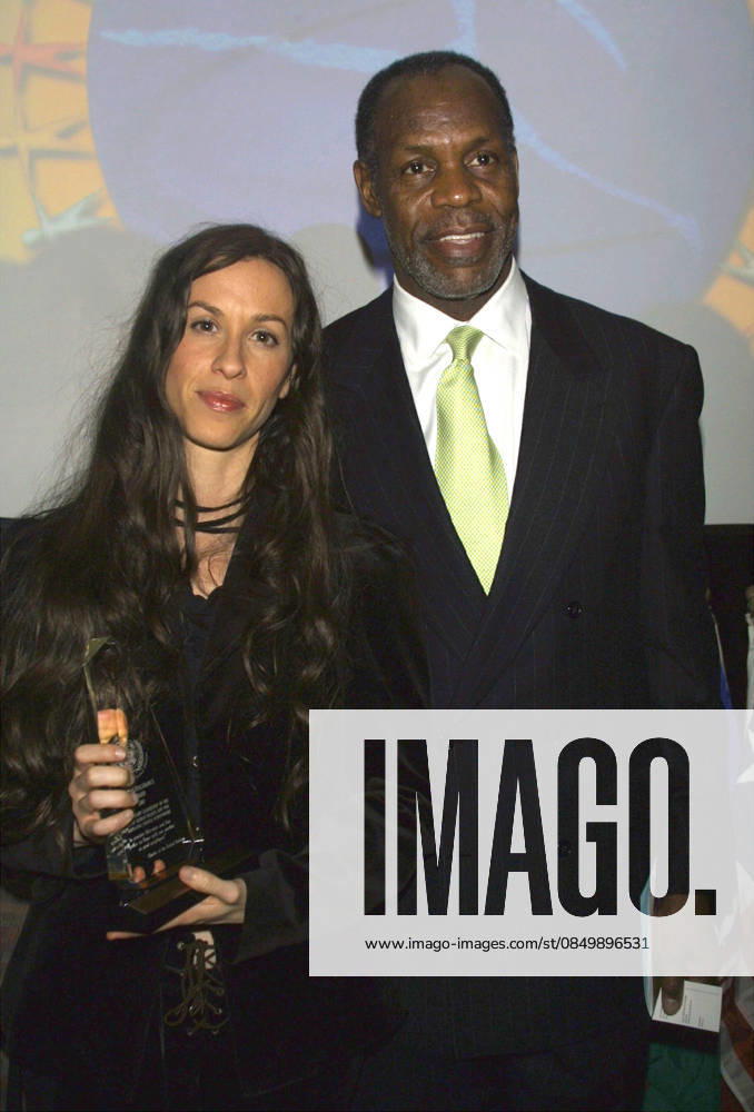 Global Tolerance Awards Dec 11, 2001; New York, NY, USA; Singer ALANIS MORRISETTE & actor DANNY GLOVER @ the Global. Tolerance Awards held @ the United Nations..