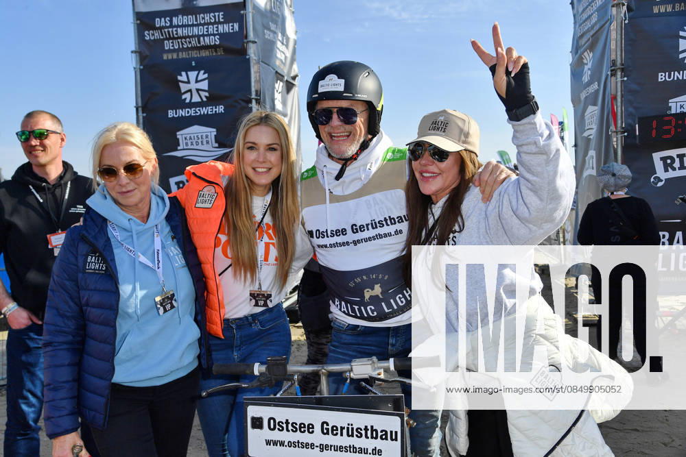 Gesine Lippert, Nina Ensmann, Wolfgang Lippert and Simone Thomalla at the BALTIC LIGHTS 2026 Charity Schilttenhunderrennen in Heringsdorf on Usedom on 07 03 2026