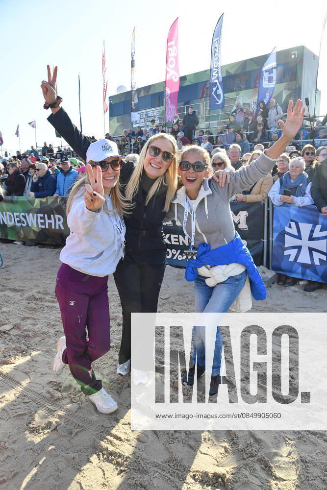 Tanja Lanäus, Janine Kunze and Katja Woywood at the BALTIC LIGHTS 2026 Charity Schilttenhunderrennen in Heringsdorf on Usedom on 07 03 2026