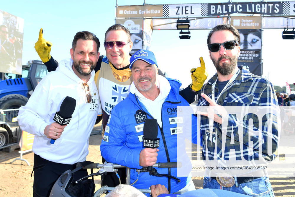 Matthias Killing, Sascha Vollmer, Till Demtroeder and Alec Voelkel at the BALTIC LIGHTS 2026 Charity Schilttenhunderrennen in Heringsdorf on Usedom on 07 03 2026