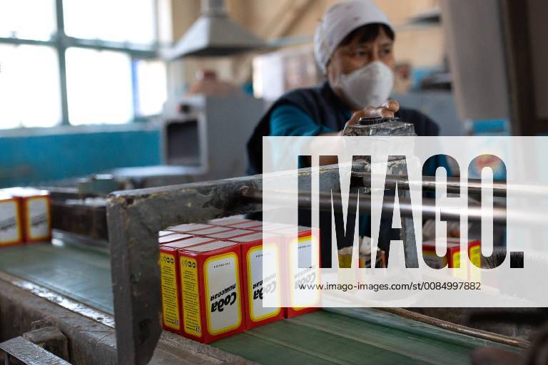 Baking soda packed at the Bashkir Soda Company plant, one of the leading producers of calcined, baking and caustic soda, in the city of Sterlitamak, Bashkortostan. Vadim Braidov TASS TS08CF00