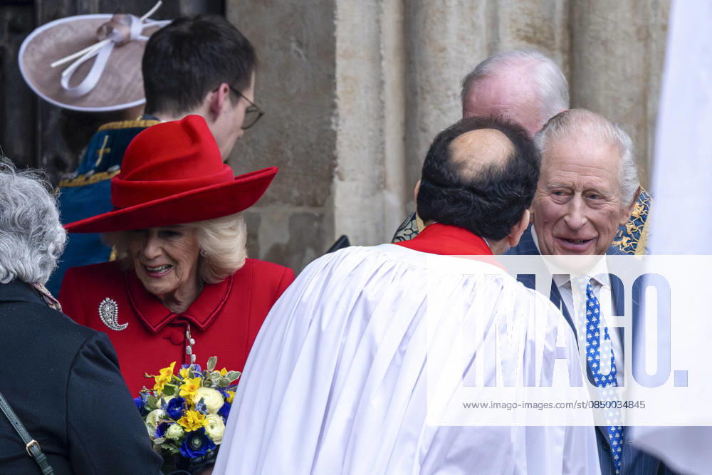 LONDON, UK. Queen Camilla and King Charles depart The Commonwealth Day Service at Westminster Abbey, which has been held since 1972 and celebrates the people and cultures of the 54 Commonwealth nations. London UK - ZUMAl94_ 20260309_zaf_l94_042