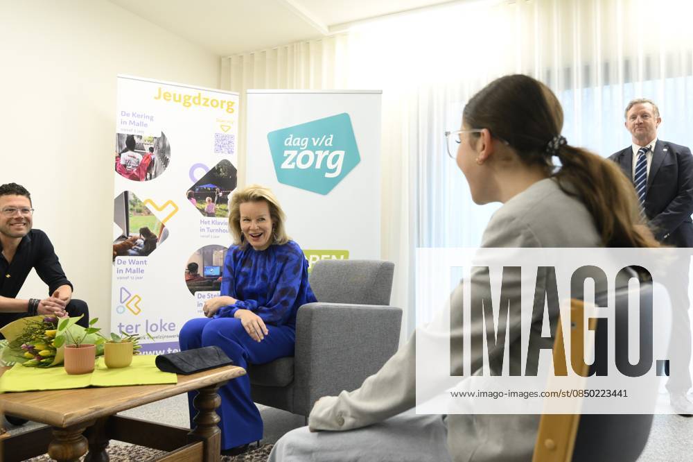 Queen Mathilde Visits Youth Care De Kering BRUSSELS, BELGIUM - MARCH 11: Queen Mathilde of Belgium pictured visiting the youth care department De Kering of non-profit Ter Loke on March 11, 2026 in Brussels, Belgium, 11 03 2026 Brussels Belgium