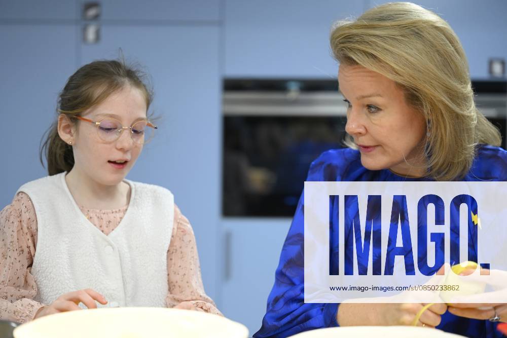 Queen Mathilde Visits Youth Care De Kering BRUSSELS, BELGIUM - MARCH 11: Queen Mathilde of Belgium pictured visiting the youth care department De Kering of non-profit Ter Loke on March 11, 2026 in Brussels, Belgium, 11 03 2026 Brussels Belgium
