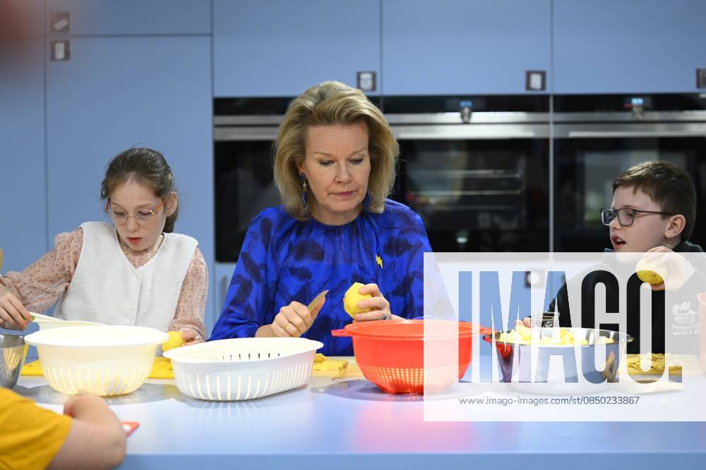 Queen Mathilde Visits Youth Care De Kering BRUSSELS, BELGIUM - MARCH 11: Queen Mathilde of Belgium pictured visiting the youth care department De Kering of non-profit Ter Loke on March 11, 2026 in Brussels, Belgium, 11 03 2026 Brussels Belgium