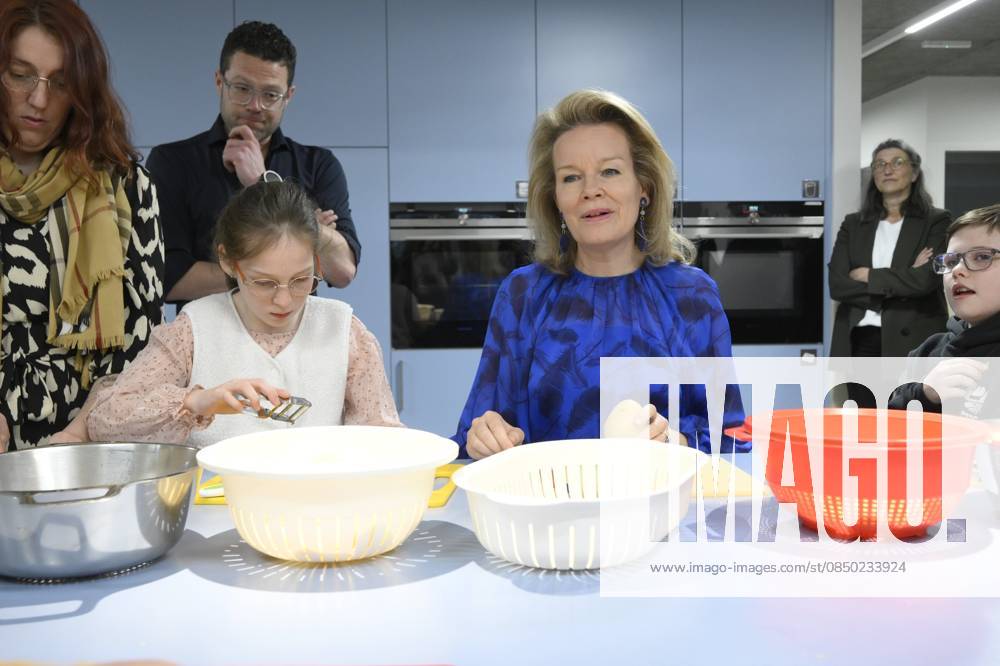 Queen Mathilde Visits Youth Care De Kering BRUSSELS, BELGIUM - MARCH 11: Queen Mathilde of Belgium pictured visiting the youth care department De Kering of non-profit Ter Loke on March 11, 2026 in Brussels, Belgium, 11 03 2026 Brussels Belgium