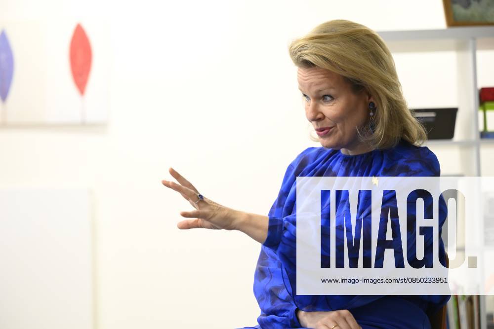 Queen Mathilde Visits Youth Care De Kering BRUSSELS, BELGIUM - MARCH 11: Queen Mathilde of Belgium pictured visiting the youth care department De Kering of non-profit Ter Loke on March 11, 2026 in Brussels, Belgium, 11 03 2026 Brussels Belgium