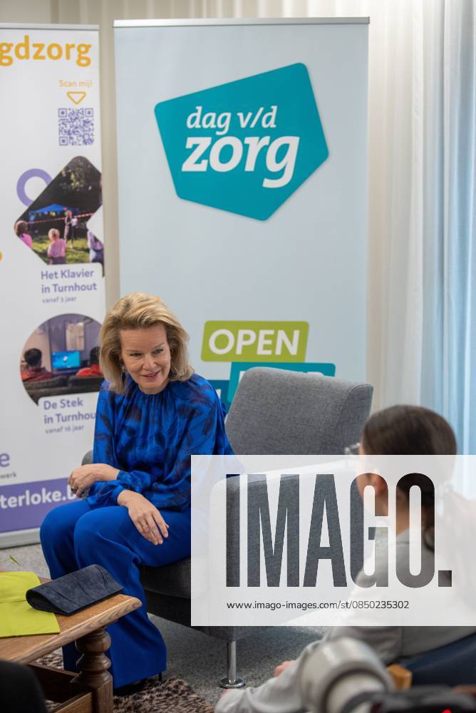 Queen Mathilde of Belgium is pictured during a royal visit to the De Kering youth support center run by the non-profit organisation Ter Loke in Malle, as part of the 11th edition of the Week van de Zorg (Care Week), on Wednesday 11 March 2026. Ter Loke is active in special youth care, family care and support for people with disabilities. JONASxROOSENS 167129708