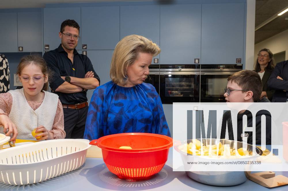 Queen Mathilde of Belgium is pictured during a royal visit to the De Kering youth support center run by the non-profit organisation Ter Loke in Malle, as part of the 11th edition of the Week van de Zorg (Care Week), on Wednesday 11 March 2026. Ter Loke is active in special youth care, family care and support for people with disabilities. JONASxROOSENS 167129768