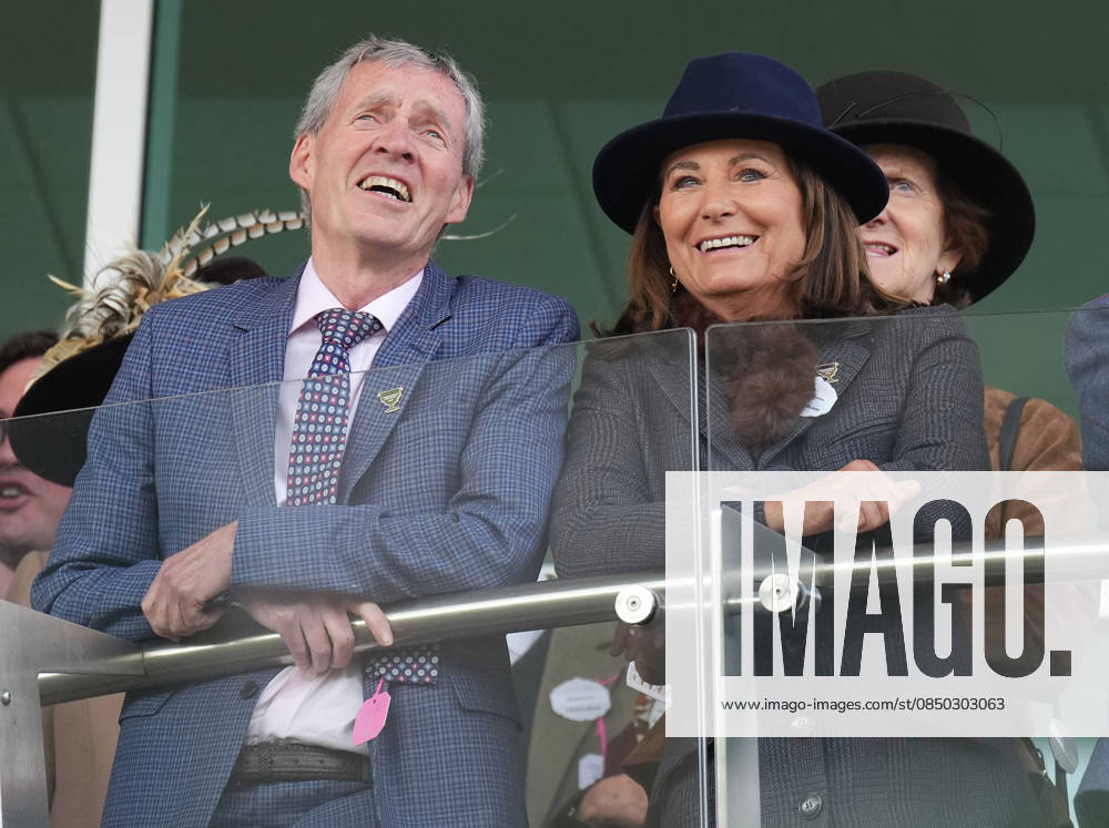 Ladies Day at Cheltenham Festival Brendan Moran and Carole Middleton cheer on the racing as they attend Ladies Day at Cheltenham Festival, Cheltenham Racecourse, Cheltenham, Gloucestershire, UK, on the 11th March 2026 Picture by James Whatling Cheltenham Cheltenham Racecourse Gloucestershire United Kingdom WHA-0810