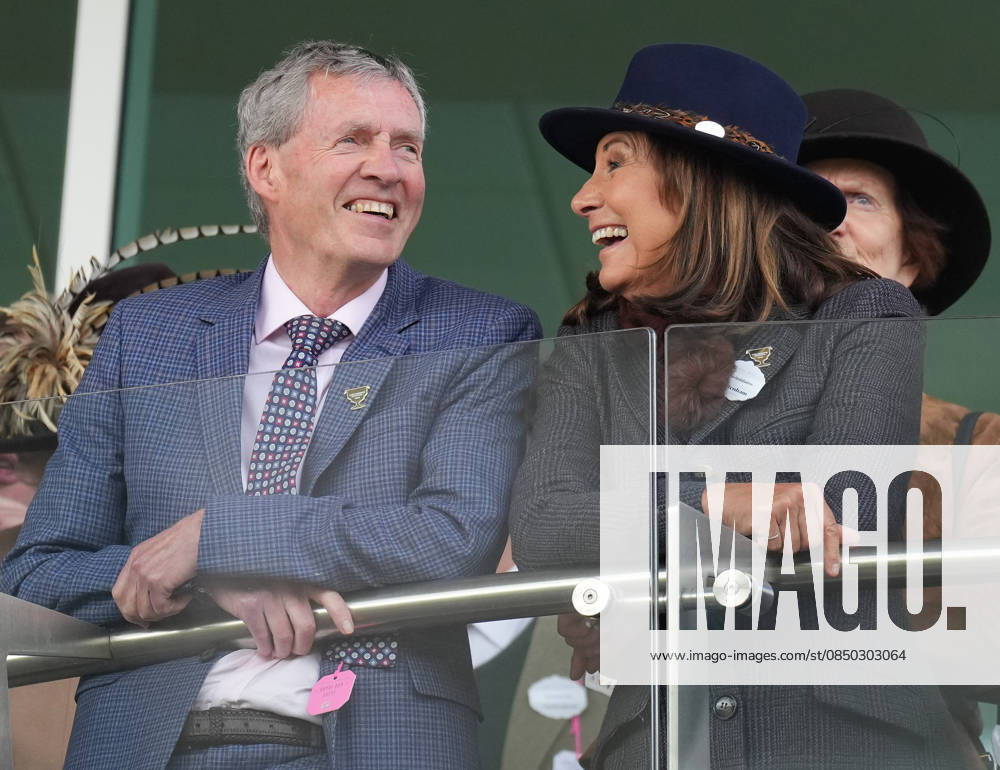 Ladies Day at Cheltenham Festival Brendan Moran and Carole Middleton cheer on the racing as they attend Ladies Day at Cheltenham Festival, Cheltenham Racecourse, Cheltenham, Gloucestershire, UK, on the 11th March 2026 Picture by James Whatling Cheltenham Cheltenham Racecourse Gloucestershire United Kingdom WHA-0810