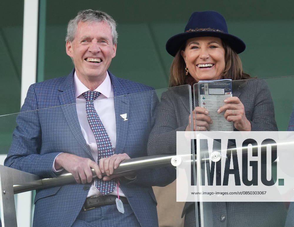 Ladies Day at Cheltenham Festival Brendan Moran and Carole Middleton cheer on the racing as they attend Ladies Day at Cheltenham Festival, Cheltenham Racecourse, Cheltenham, Gloucestershire, UK, on the 11th March 2026 Picture by James Whatling Cheltenham Cheltenham Racecourse Gloucestershire United Kingdom WHA-0810