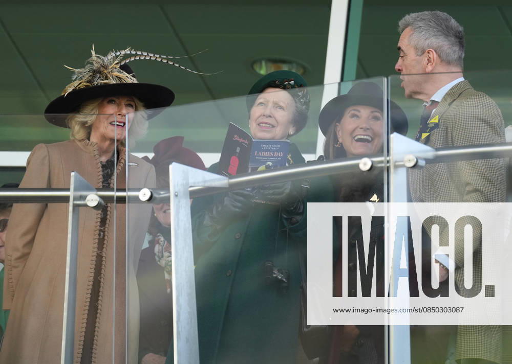 Ladies Day at Cheltenham Festival Queen Camilla, Princess Anne and Carole Middleton cheer on the racing as they attend Ladies Day at Cheltenham Festival, Cheltenham Racecourse, Cheltenham, Gloucestershire, UK, on the 11th March 2026 Picture by James Whatling Cheltenham Cheltenham Racecourse Gloucestershire United Kingdom WHA-0810