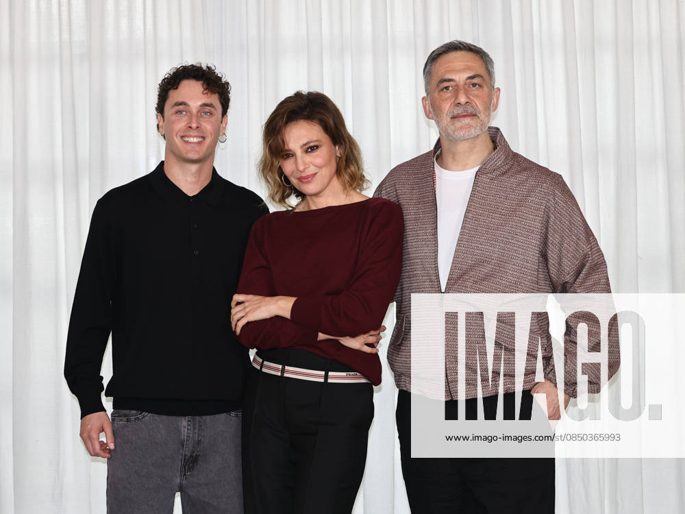 Rome, Soho House, photocall for the film The Eyes of Others. Pictured: Matteo Olivetti, Jasmine Trinca, Filippo Timi