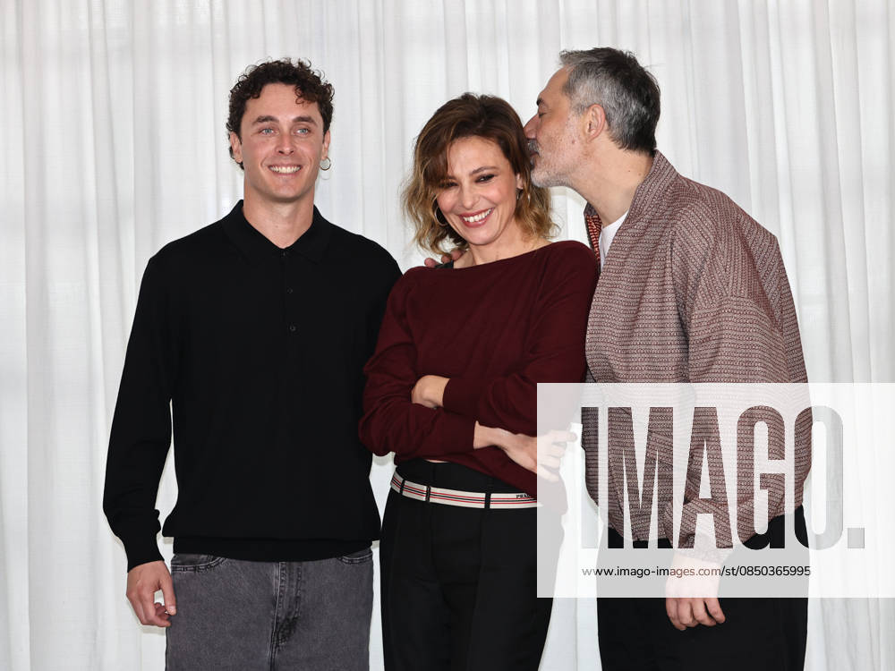 Rome, Soho House, photocall for the film The Eyes of Others. Pictured: Matteo Olivetti, Jasmine Trinca, Filippo Timi