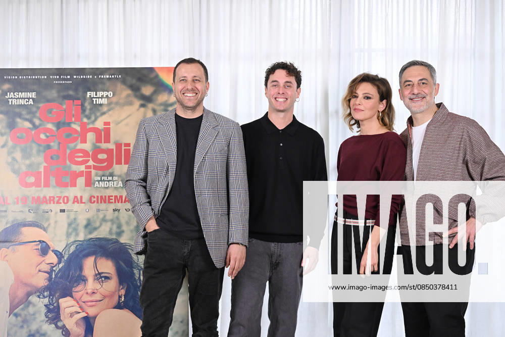 Presentation of the film The Eyes of Others. Pictured is director Andrea De Sica and the cast, including Matteo Olivetti, Jasmine Trinca, and Filippo Timi. , Rome, March 12th 2026 Rome Italy - ZUMAa289 20260312_zia_a289_038