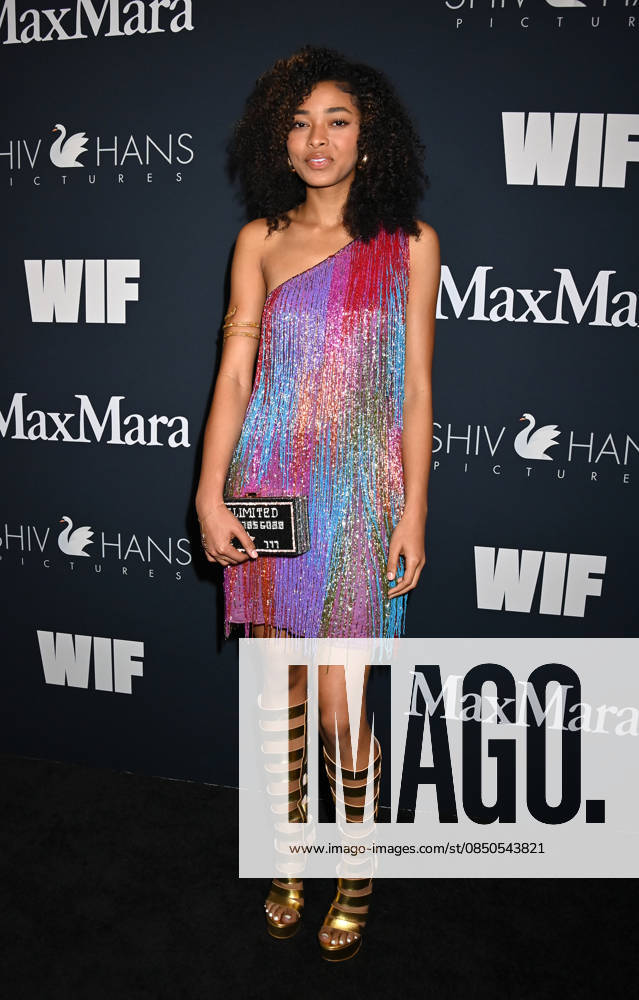 WIF Oscars Nominees Celebration Mychal-Bella Bowman arriving at the WIF Oscars Nominees Celebration at Wheelhouse on March 13, 2026 in West Hollywood, California. West Hollywood Private Residence California USA