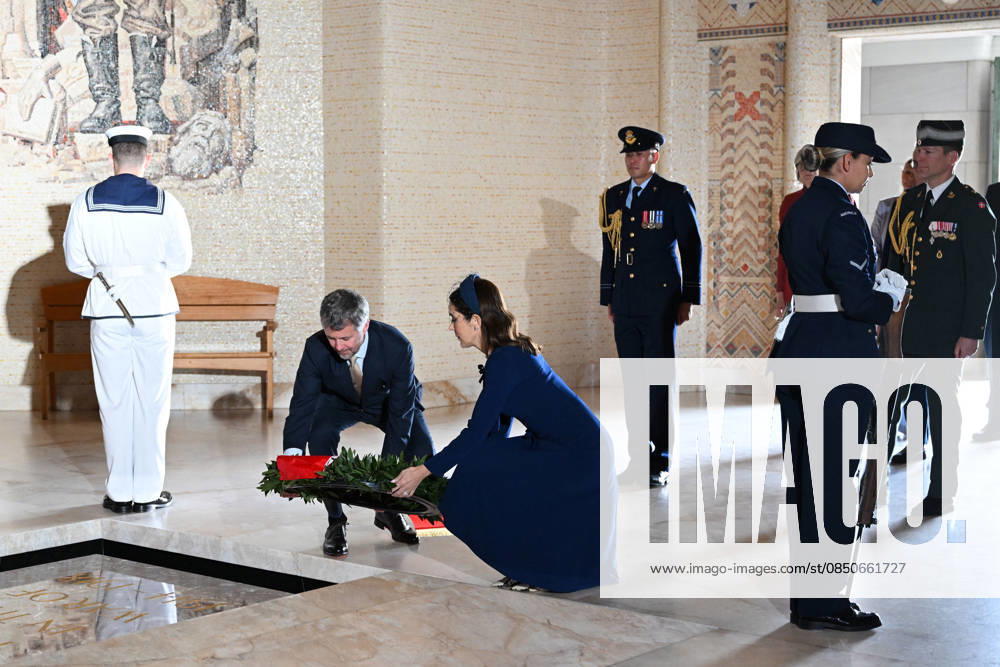 DENMARK ROYALS AUSTRALIA VISIT, Denmark s King Frederik X and Queen Mary lay a wreath at the Tomb of the Unknown Soldier during a visit to the Australian War Memorial in Canberra, Monday, March 16, 2026. ( POOL CANBERRA AUSTRALIAN CAPITAL TERRITORY AUSTRALIA