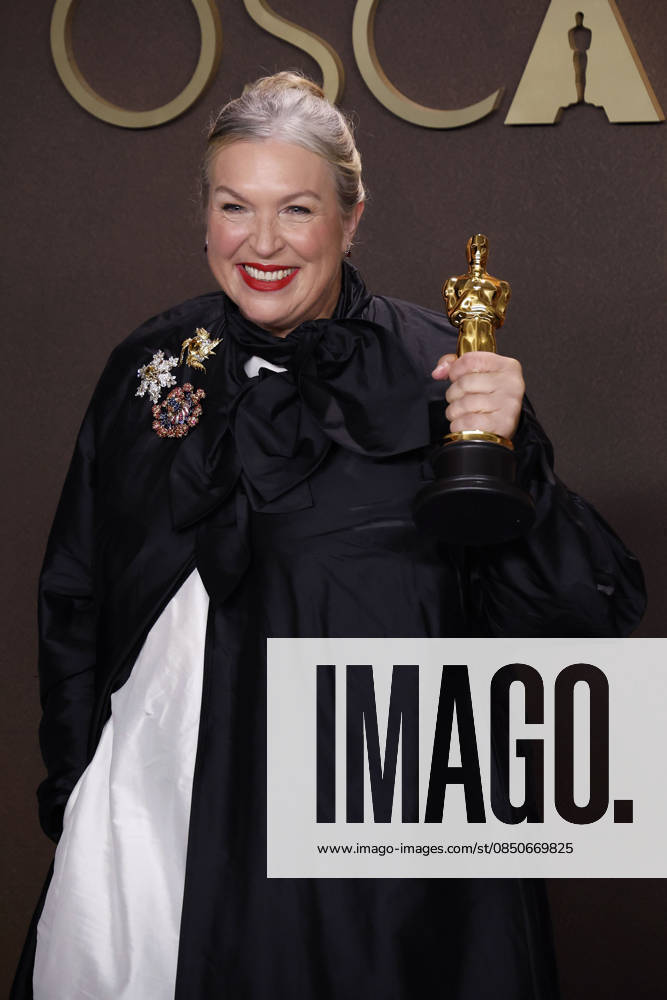 Kate Hawley in the press room of the 98th Annual Academy Awards on Sunday March 15, 2026 at the Dolby Theater in Hollywood, California. BURT HARRIS BNS PI Hollywood USA - ZUMAp124 20260315_zaa_p124_273