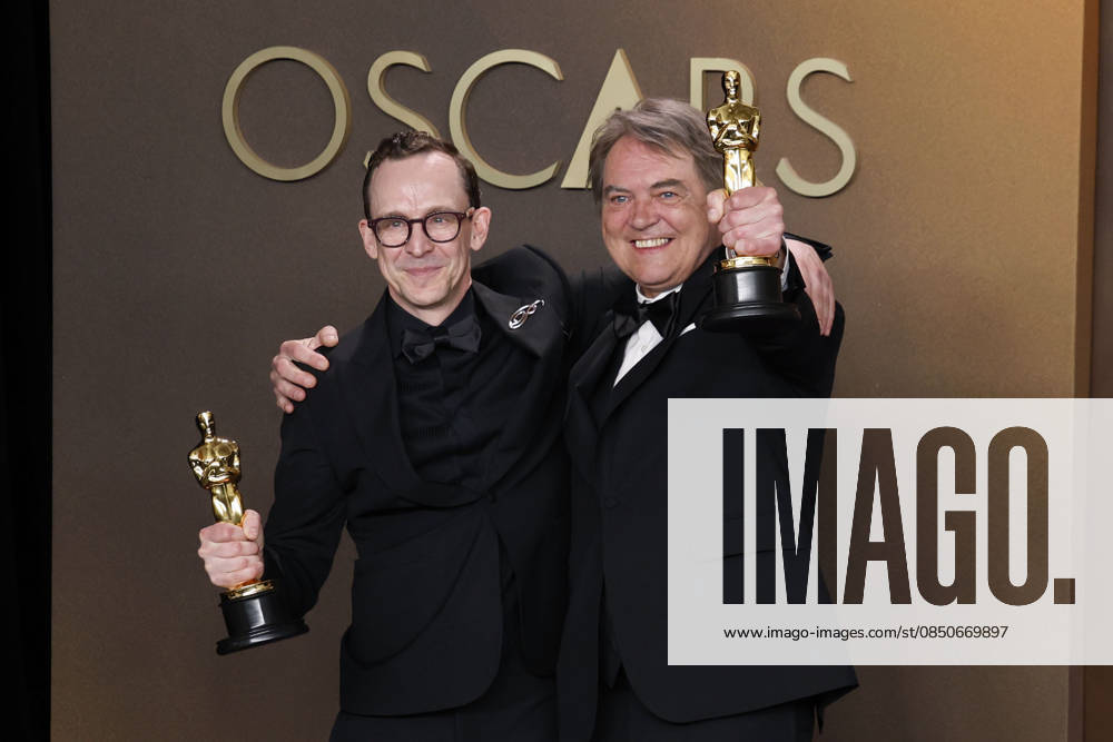 (L-R) Maciek Szczerbowski and Chris Lavis in the press room of the 98th Annual Academy Awards on Sunday March 15, 2026 at the Dolby Theater in Hollywood, California. BURT HARRIS BNS PI Hollywood USA - ZUMAp124 20260315_zaa_p124_280