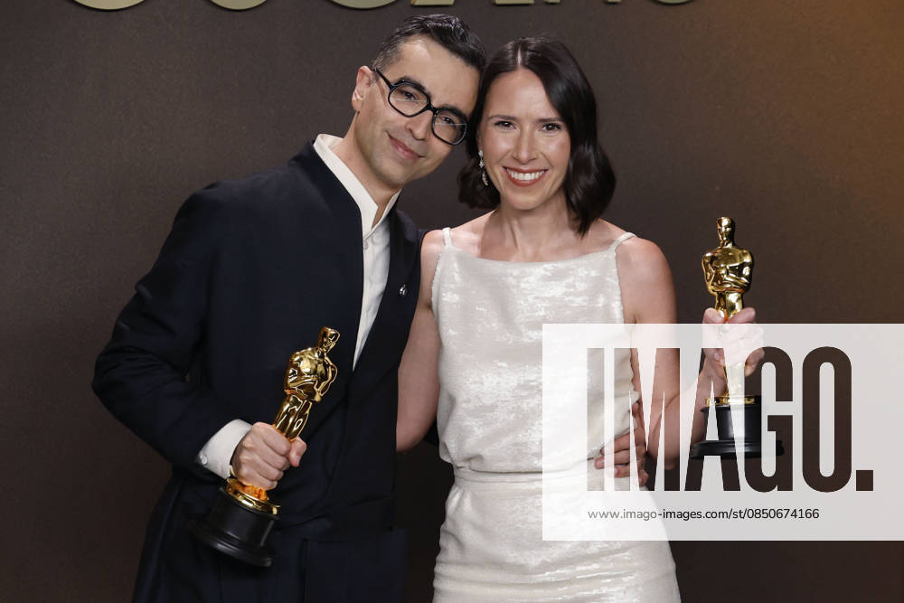 (L-R) Alexandre Singh and Natalie Musteata in the press room of the 98th Annual Academy Awards on Sunday March 15, 2026 at the Dolby Theater in Hollywood, California. BURT HARRIS BNS PI Hollywood USA - ZUMAp124 20260315_zaa_p124_288