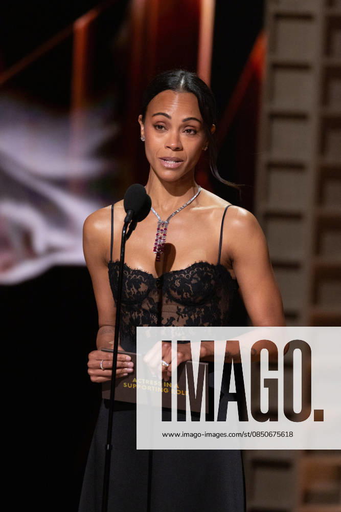 98th Oscars, Academy Awards Zoë Saldana presents the Oscar for Actress in a Supporting Role during the 98th Oscars at the Dolby Theatre at Ovation Hollywood on Sunday, March 15, 2026., Credit:Trae Patton The Academy Avalon United States of America, CA, Hollywood, Dolby Theater